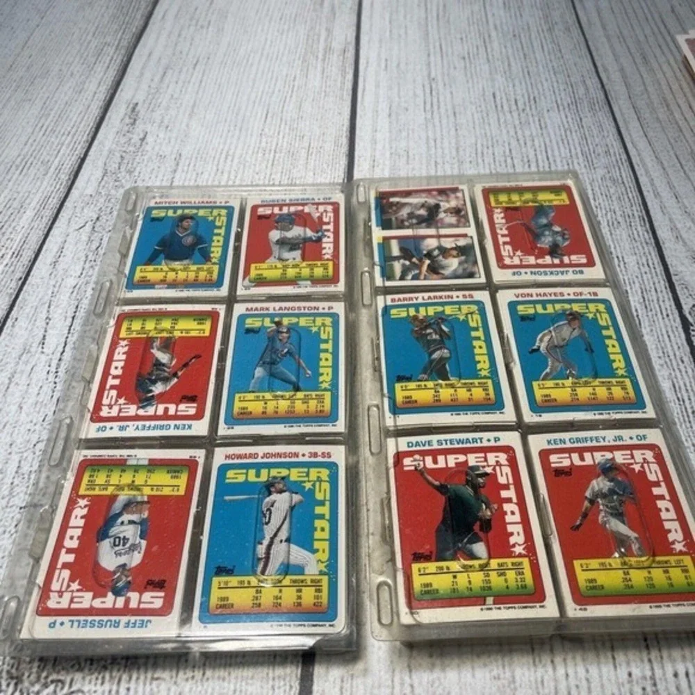 Vintage 1990 Topps Super Star Baseball Cards Lot Ken Griffey Jr Barry Larkin Bo